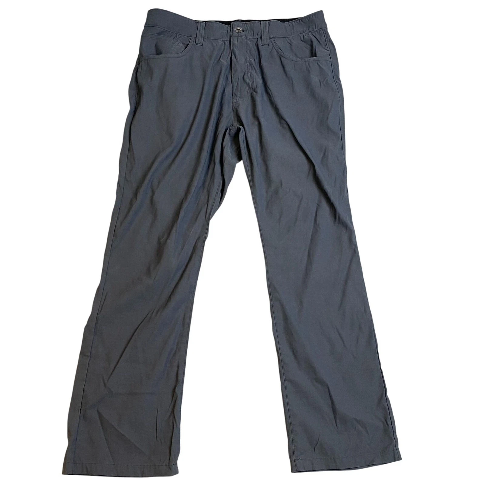 Eddie Bauer Men's Pants Size 34x30 Nylon Blend Gray Lightweight Stretch Casual W