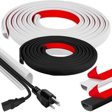 D-Line Cable Management Cover Self-Adhesive Plastic Wire Trunking Hiding Cable