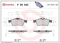 Brembo Bremsbelagsatz Scheibenbremse Xtra Line P 59 042X FüR Opel Vectra Z02 CC