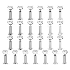 25set Phillips Chicago Screw M5x19mm Binding Post Screw, White