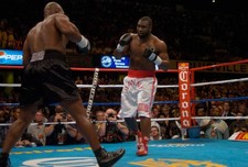 Danny Williams white trunks and Mike Tyson black trunks fights eac 2004 Photo 11