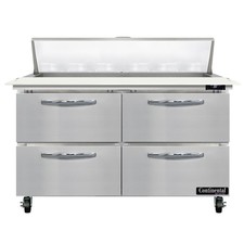 Continental Refrigerator SW48N12C-D 48" Two Section Sandwich / Salad Prep Tab...