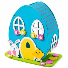DIY Foam Easter House Kit Craft Activity Bunny and Chick Decorations