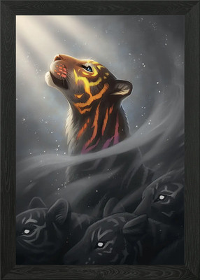Finding Myself Tiger Gerahmtes Wandbild Poster Leinwanddruck Bild