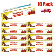 10 Pack New Paste Wormer Horse Dewormer Apple Flavor US Free Shipping EXP01/2028