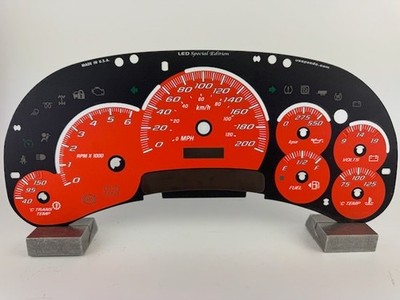 US Speedo Orange Silverado/Sierra KMH Gauge Face for Clusters 03-05 2500 Gas