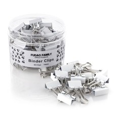 Small White Mini Binder Clips, 3/4 Inch 19mm , 50 Pack 0.75 inches,