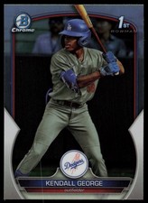 2023 BOWMAN DRAFT CHROME REFRACTORS KENDALL GEORGE RC LOS ANGELES DODGERS