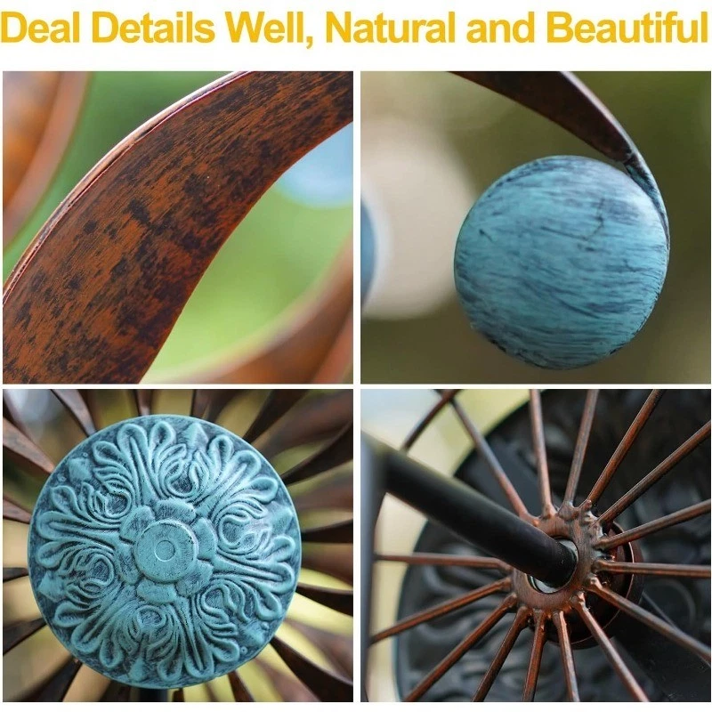 Metal Wind Spinner for Garden and Yard -Kinetic Wind Spinners Outdoor Large - Image 3 of 4