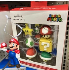 HALLMARK Ornaments Super Mario a Set of 6 Mini Super Mario Christmas Ornaments