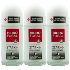 Hidrofugal Strong + Anti Stain Deodorant Roll On 3 x 50ml Against Stains On Clothes