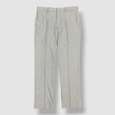 Perry Ellis Portfolio Men's Blue Modern Fit Sharkskin Dress Pants Size 32W 30L