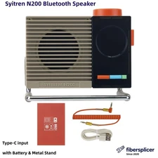 Syitren N200 Bluetooth Speaker Mini Speaker w/ Battery/ Metal Stand -new