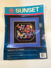 Sunset Counted Cross-Stitch Kit 13563 "Dramatic Butterflies" - Not Started