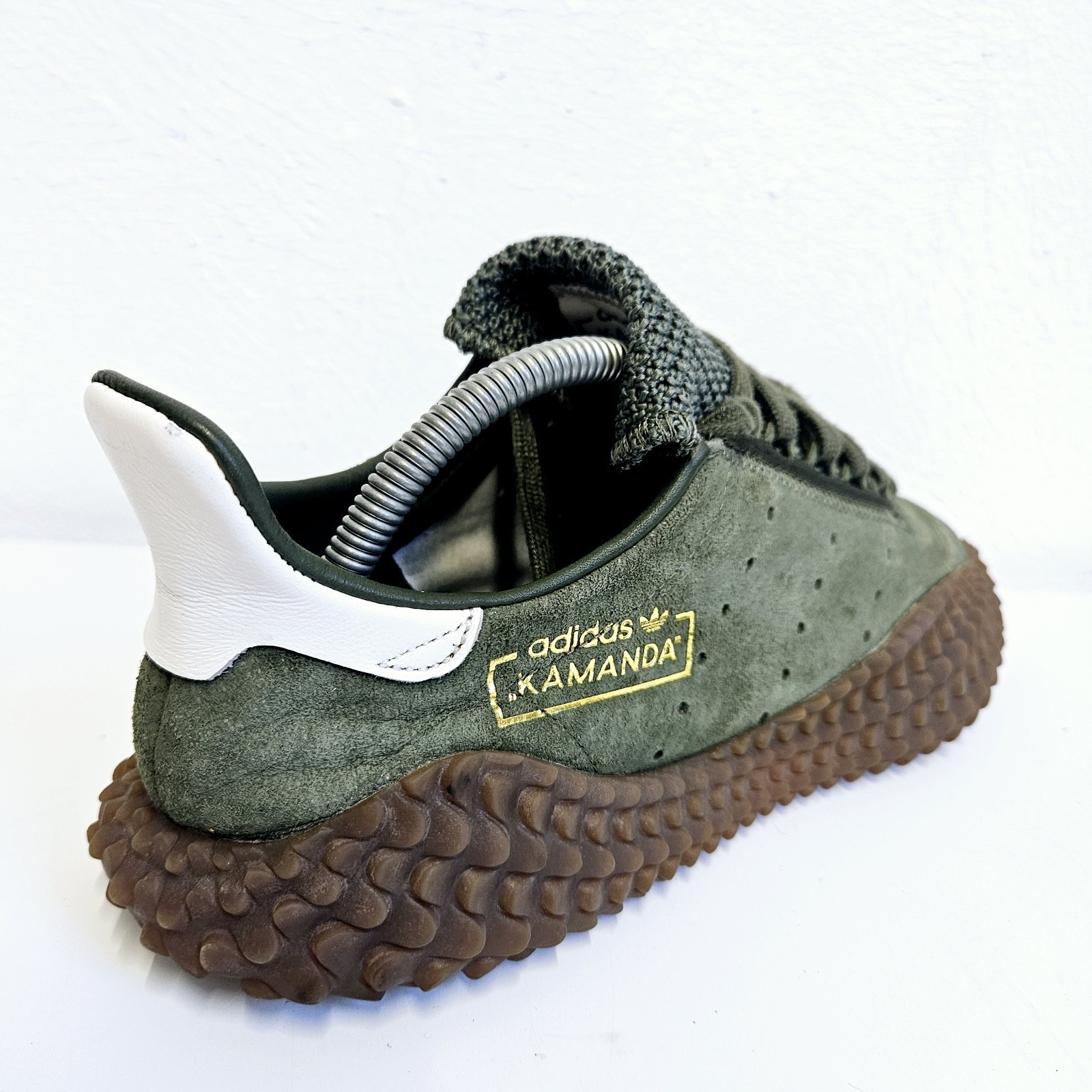 SAOLA Adidas Kamanda Base Green scarpe da ginnastica uomo taglia UK 9 scamosciate suola gomma B96521 con scatola