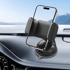 Durable 360 Adjustable Car Cell Phone Holder - Suction Mount for All Vehicles