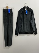 Adidas Originals Classics Superstar Velour Tracksuit All Black Size L