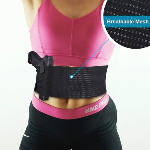 Tactical Elastic Mesh Belly Band Waist Hand Gun Pistol Holster Army Gun Belt - Picture 2 of 11