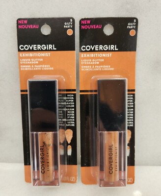 2- Covergirl Exhibitionist Liquid Glitter Eyeshadow 5 Gilty (guilty) Party
