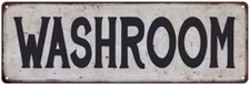 WASHROOM Vintage Look Rustic Metal Sign Chic Retro 106180035041
