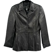 Frenchi Lambskin Leather Jacket Coat Womens Lg Business Career Capsule Classic