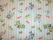 MICKEY MOUSE FABRIC MICKEY GO NEW REMNANT DISNEY FABRIC OUT OF PRINT
