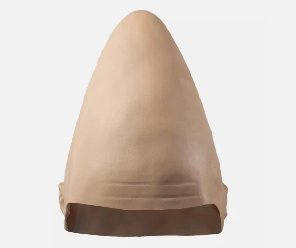 Máscara Cabezas de Cono Cono Cono Cono Alienígena Piel Calva Cubierta de Cabeza Disfraz Látex Cabezas en Forma de Huevo Foto 4 de 4