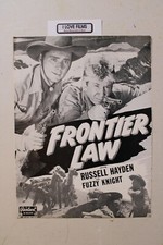 Frontier Law (R1948) pressbook - western
