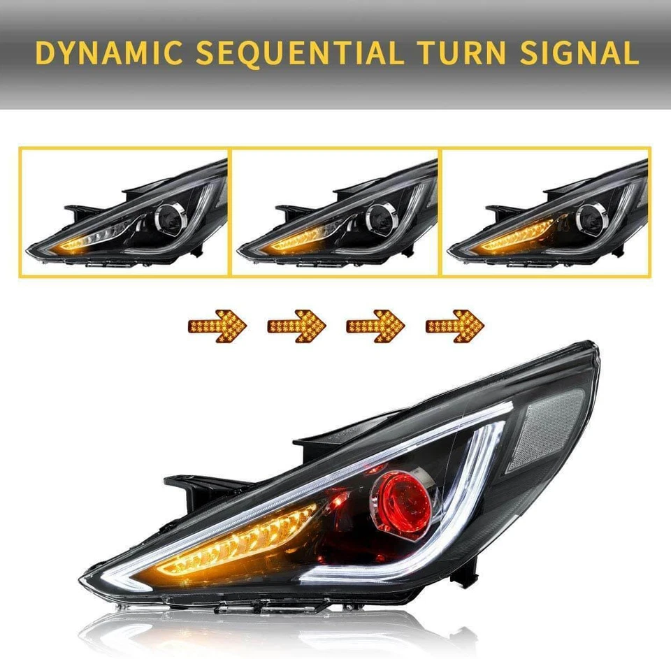 Faros LED VLAND para proyector señales secuenciales Hyundai Sonata 2011-2014 Foto 3 de 4