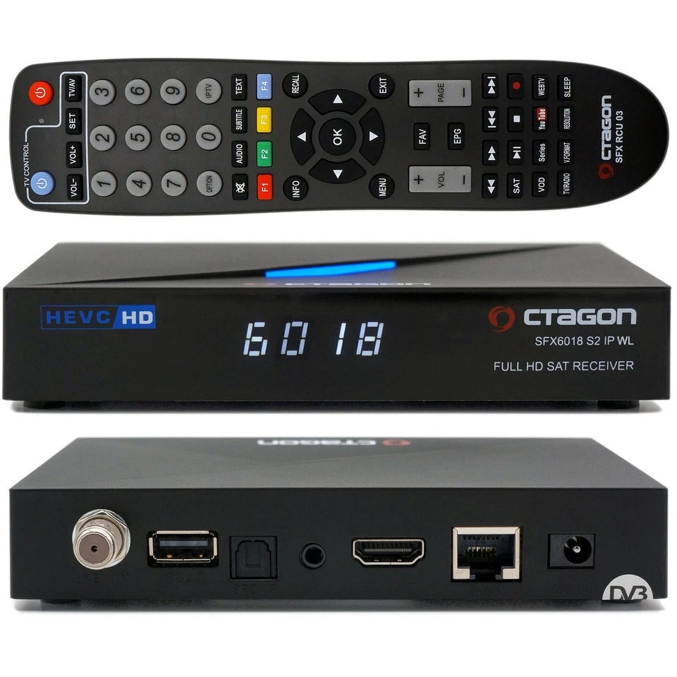 OCTAGON Sat Receiver SFX6018 S2+IP WL HD DVB-S2 E2 Linux Smart TV OS Dual Wifi - Bild 3 von 4