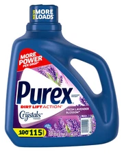 Purex Liquid Laundry Detergent Dirt Lift Action, Fresh Lavender Blossom, 150 Oz