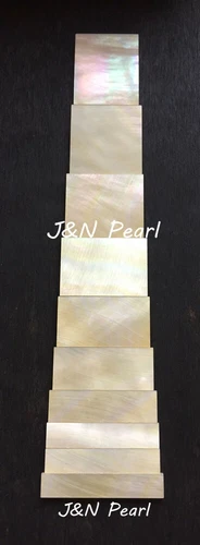 Natural Gold Color Mother of Pearl Block Inlay For Les Paul Custom 1.55mm Thick