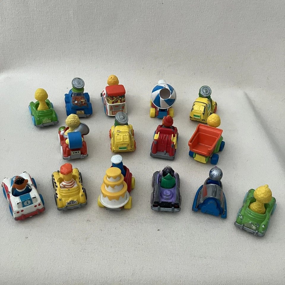 Playskool Sesame Street Muppets Die Cast Cars 1980’s Hasbro Vintage Lote de 15 Foto 3 de 4