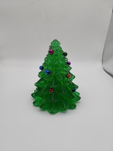 Christmas Tree Resin 4.5" X 3" Green Multicolor Decorations - Picture 3 of 12