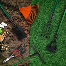 GARDEN TOOLS CUTTERS RAKES HEAVY DUTY SHOVEL SPADE FORK HOE SHEARS GARDENING