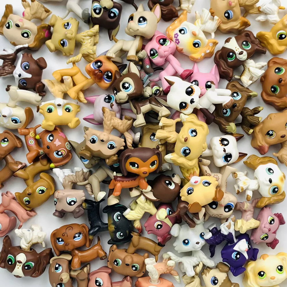 5Pcs/set littlest pet shop toys lps toy rare dog all random send from old puppy