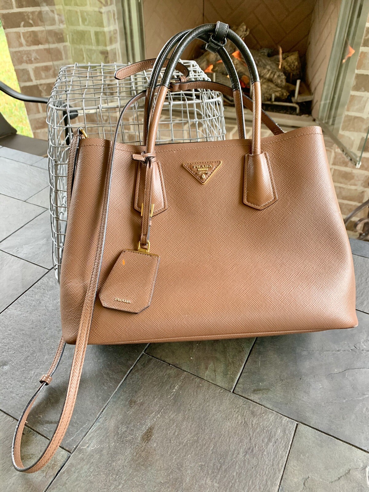 prada double saffiano leather bag