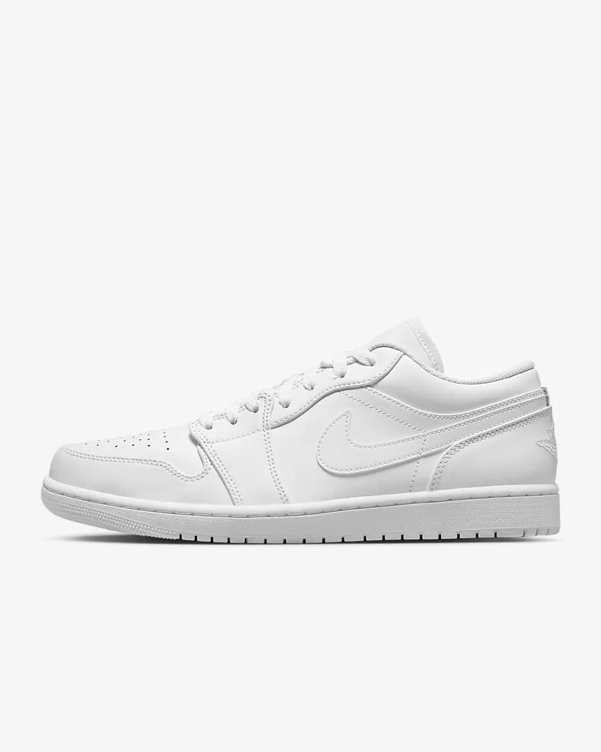 Nike Air Jordan Retro 1 Low All Triple White 2022 553558-136 Size