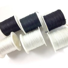 Knot Nylon Thread 3 6ply 70ft, 4 9ply 60ft, 5 12ply 40ft White Black Thread