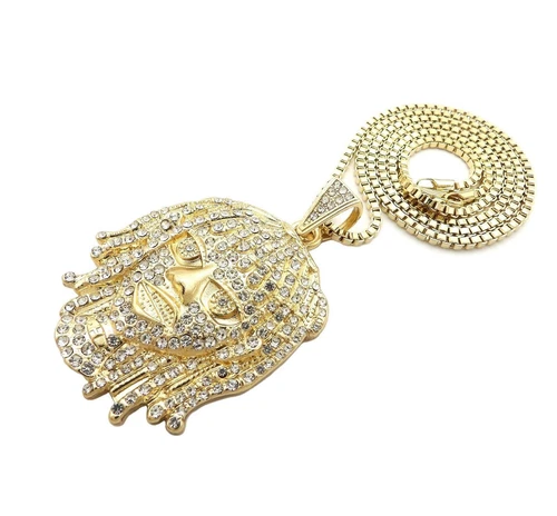 Silver Lil Pump Portrait Pendant & 24" Box, Rope, Cuban Chain Necklace - Bild 10 von 29