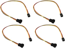 4 x 24" 3-Pin Computer Case Fan Male to Female Extension Adapter Cable