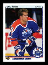 Chris Joseph 1990-91 Upper Deck Hockey NHL #323b Edmonton Oilers
