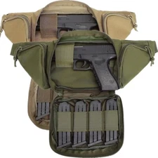 Tactical Waist Bag Gun Holster Military Fanny Pack Concealed Carry Pistol Pouch