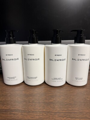 Byredo D'Afrique Shampoo,Condioner,Hand Wash & Body Wash Bundle New