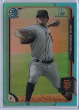 2015 Bowman Draft Chrome Sky Blue Refractor Mac Marshall #113