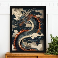 Chinese Dragon Art Print Mythical Wall Art Asian-Inspired Decor Oriental Print