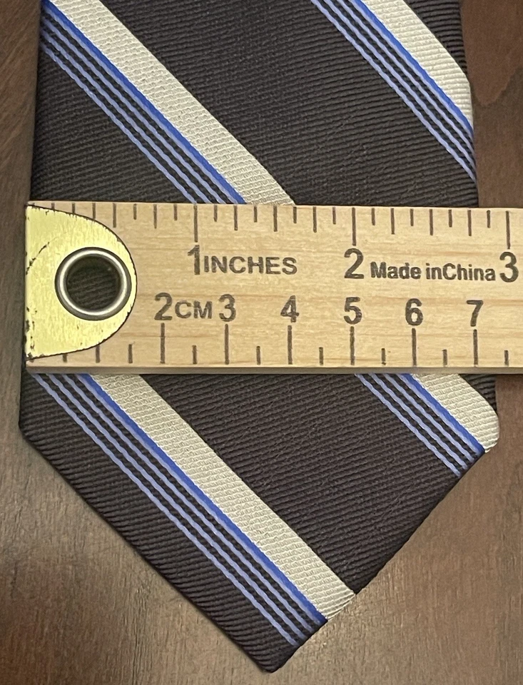 Corbata de cuello para hombre negra marrón 1826 negra azul 71 % seda 29 % lana hecha en China” Foto 4 de 4