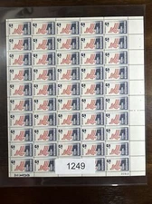 1249 US Mint Sheet, 5 Cent Register and Vote, Mint NH