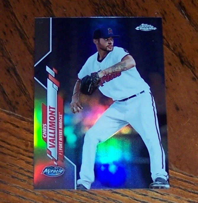 2020 Topps Pro Debut #PDC-82 Chris Vallimont Refractor #'d 08/99 RC - Image 3 of 3
