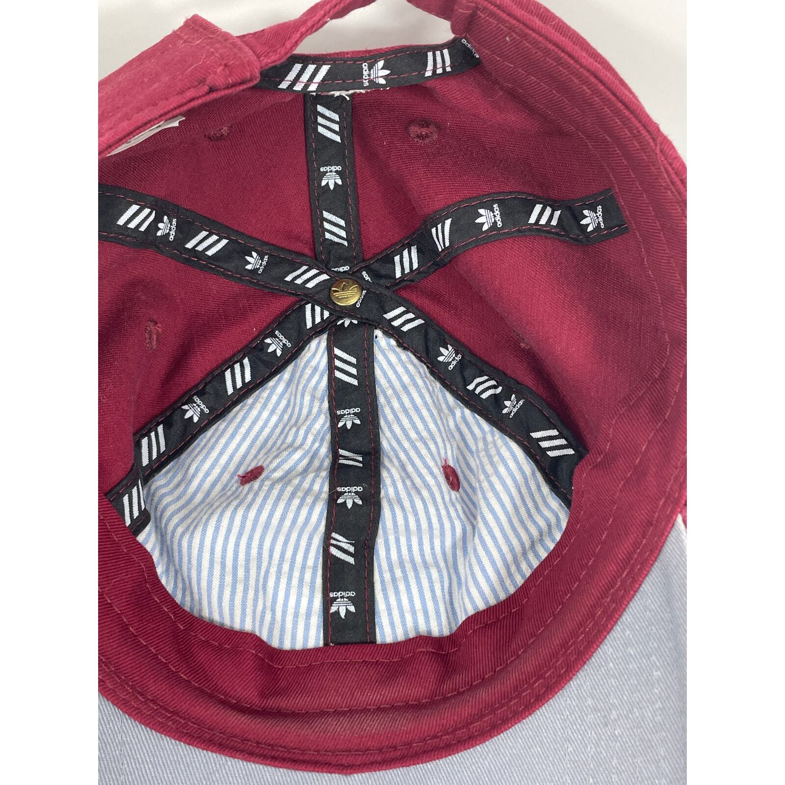 Adidas Adjustable Strap Back Red Hat Baseball Cap - image 7